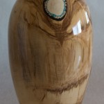 1217 Aspen spalted-aspen-with antler-and-turquoise-inlay