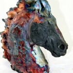 horse head rough raku 174 horse-head-raku