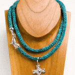 turq-9835 turquoise-sterling-equine-clasp-necklace-pendant-julio-pagliani