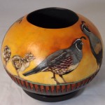 OLYMPUS DIGITAL CAMERA quail-gourd-sculpture-denise-meyers