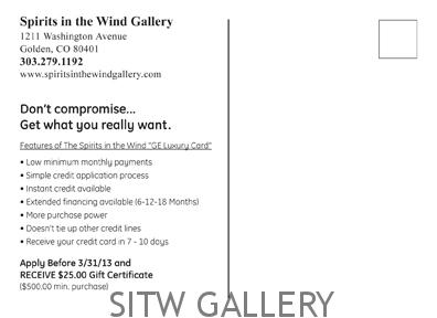 Promotion at Spirits in the Wind GalleryGE Luxury Card
