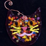Colorful Cat ornament Heidi Riha
