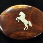 Ironwood Inlay Mustang Belt Buckle LarryFavorite