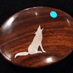 Ironwood Inlay Coyote Belt Buckle Larry Favorite