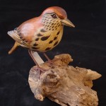 Wood Thrush Wood Bird Sculpture Joel Dournel-Zanni