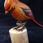 Northern Cardinal Wood Sculpture Joel Dournel-Zanni