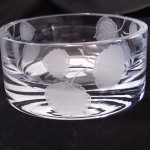 Aspen Leaves Bowl Evergreen Crystal