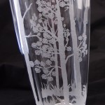 Aspen Tree 11" Vase Evergreen Crystal
