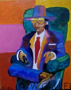 native american acrylic painting leland holiday