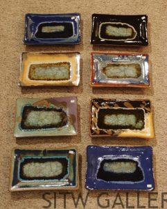 Rectangular Platters with Glass, stoneware, ceramic, Kerry Brooks, 1029-72
