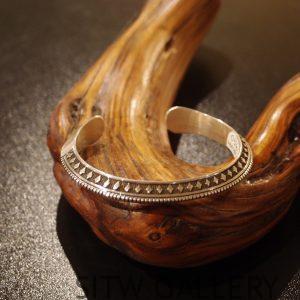 Sterling Silver Bracelet with Geometric Designs, 056-JRASBR-450, Randy Secatero