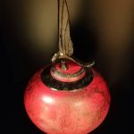 Red Horse Hair Pot with a Sculpted Bird