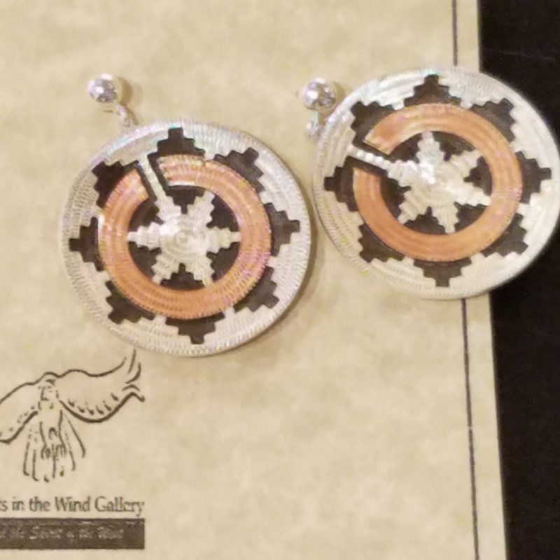 Basket Earrings by Roland Begay